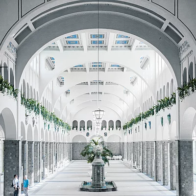 Bad Kissinger Wandelhalle - die größte ihrer Art in Europa
